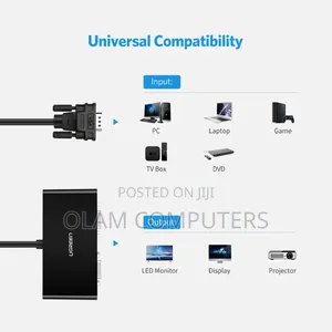 Ugreen Video Splitter Vga to 2x Vga 1m Black