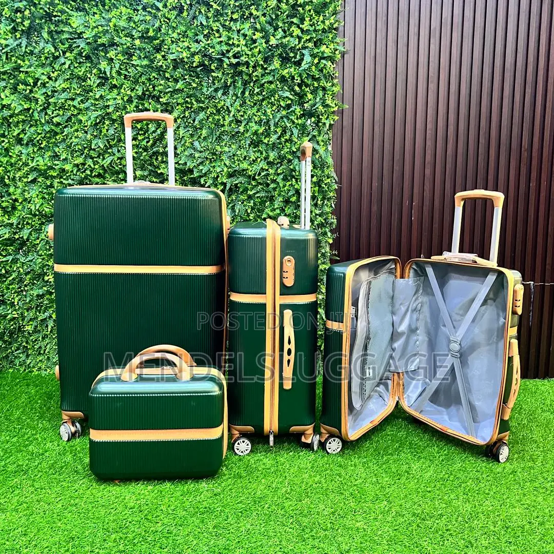 Dark Green 3-in-1 Hard Case Suitcase Set