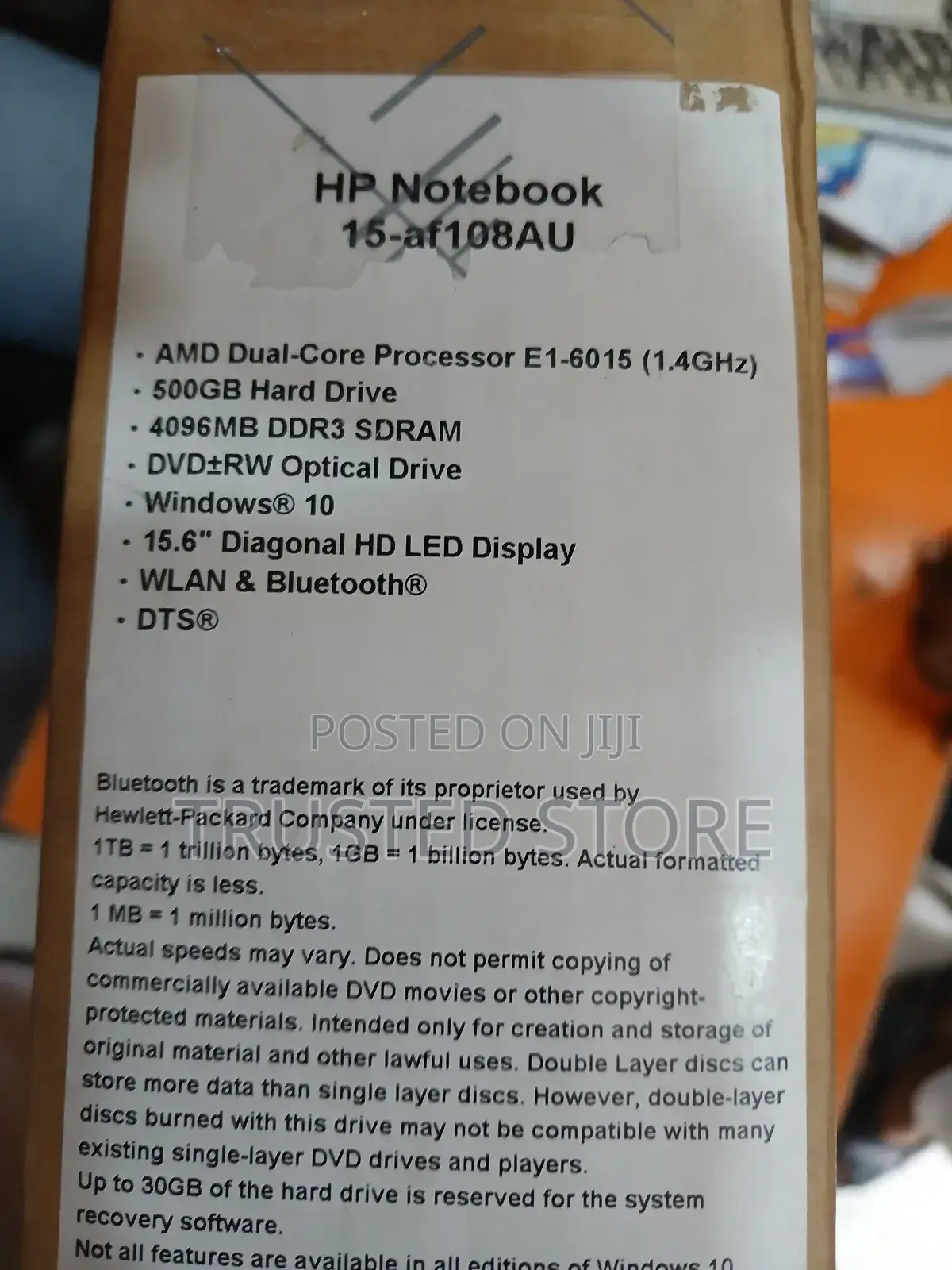 New Laptop HP 15 4GB Intel HDD 500GB