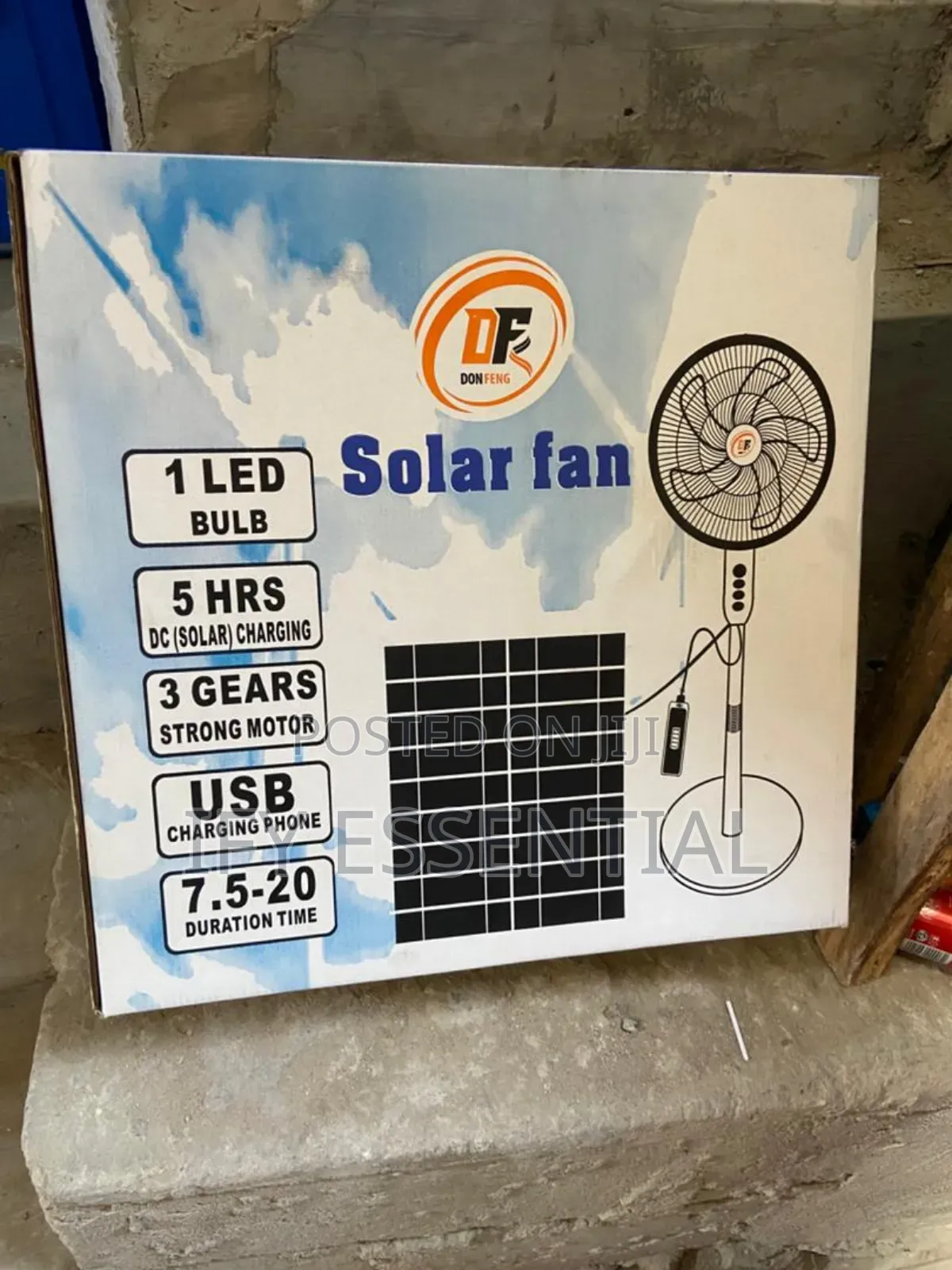 Rechargeable Solar Fan