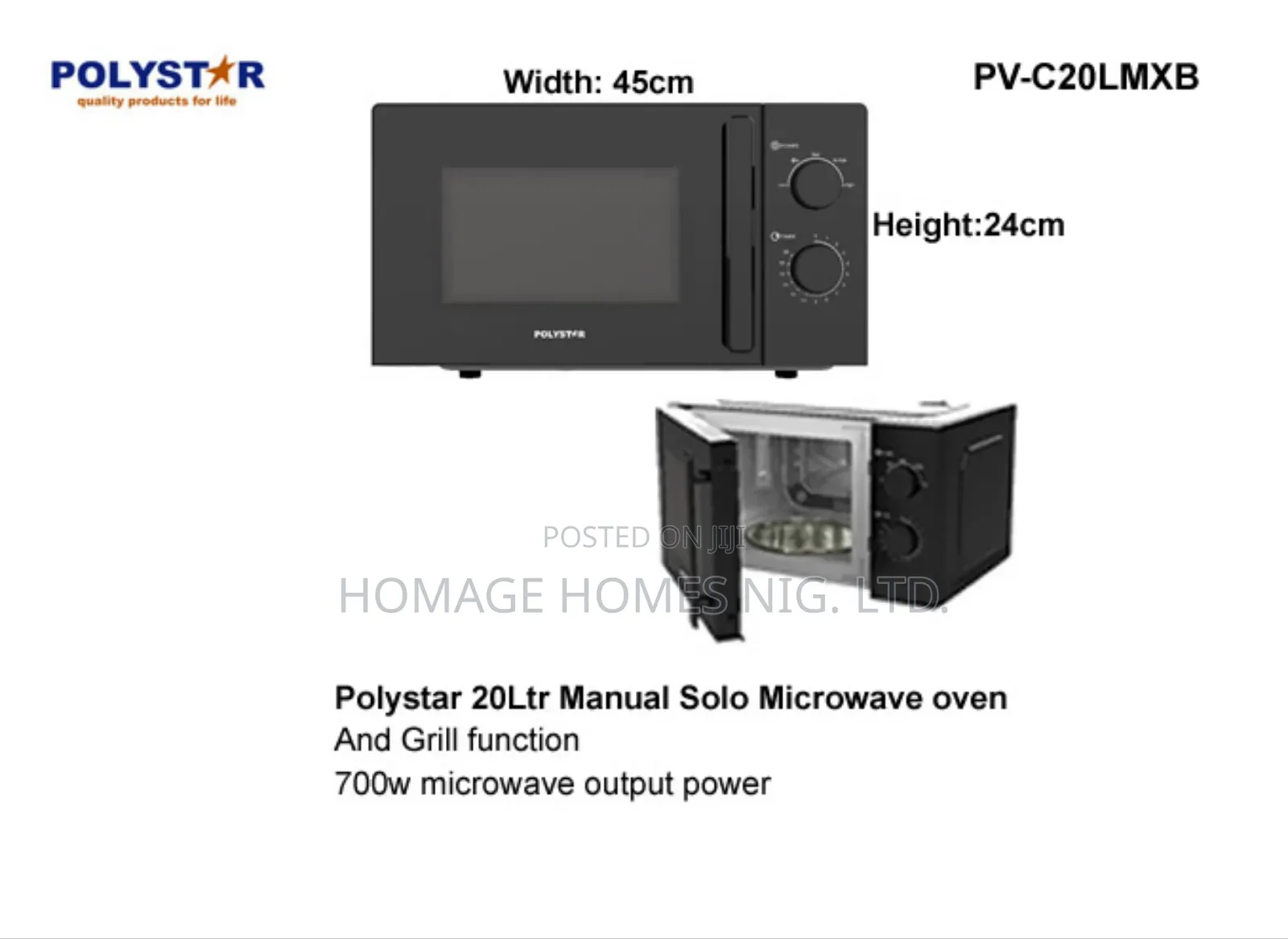 20litres Table Top Microwave