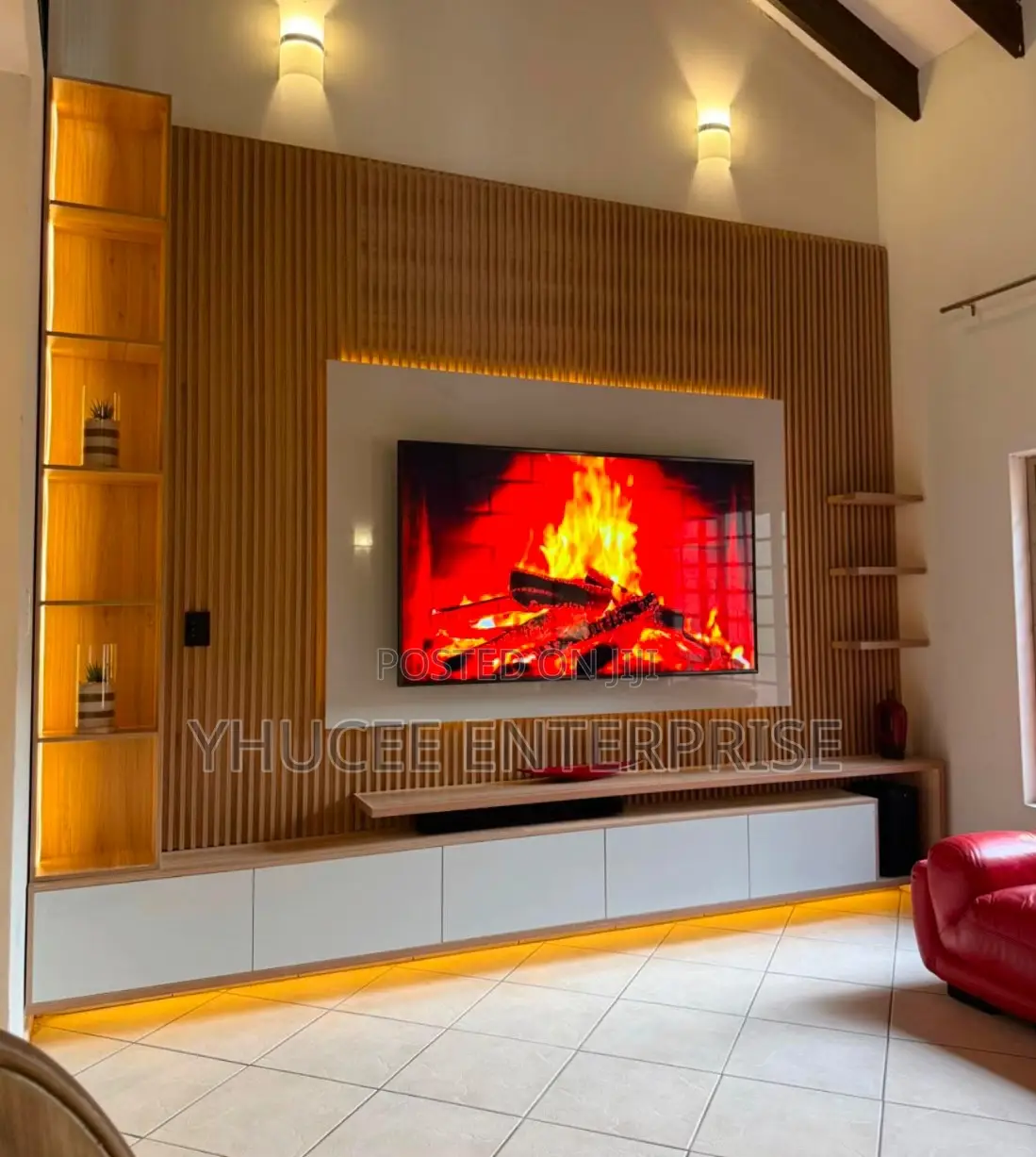Custom Tv Console Wall Unit