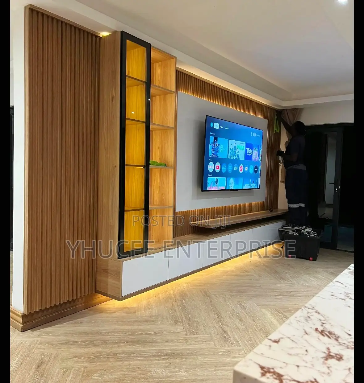 Premium Modern Wall Panel Tv Console Design