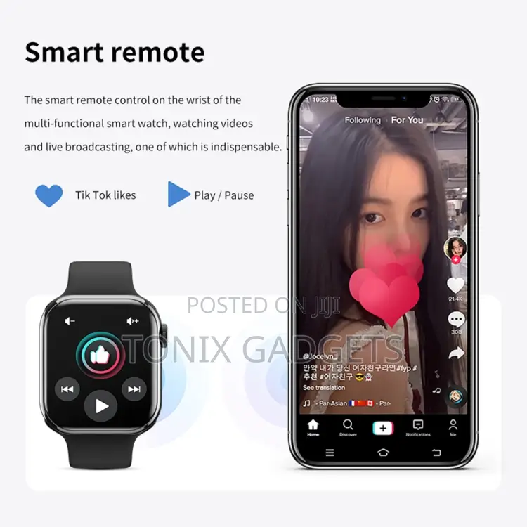 Lg79 Mini Smart Watch 38mm With Unique Features (Black)