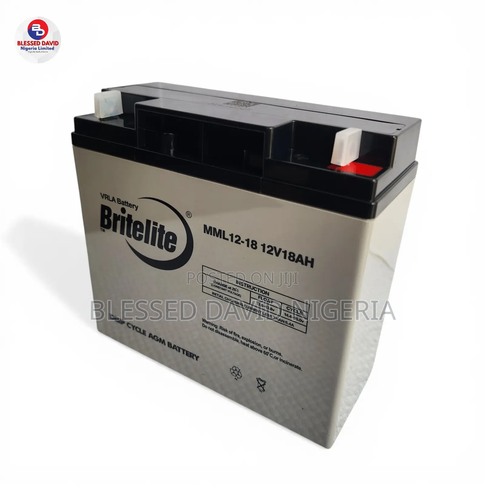 Britelite 12v 18ah Replacement Battery Mml12-18