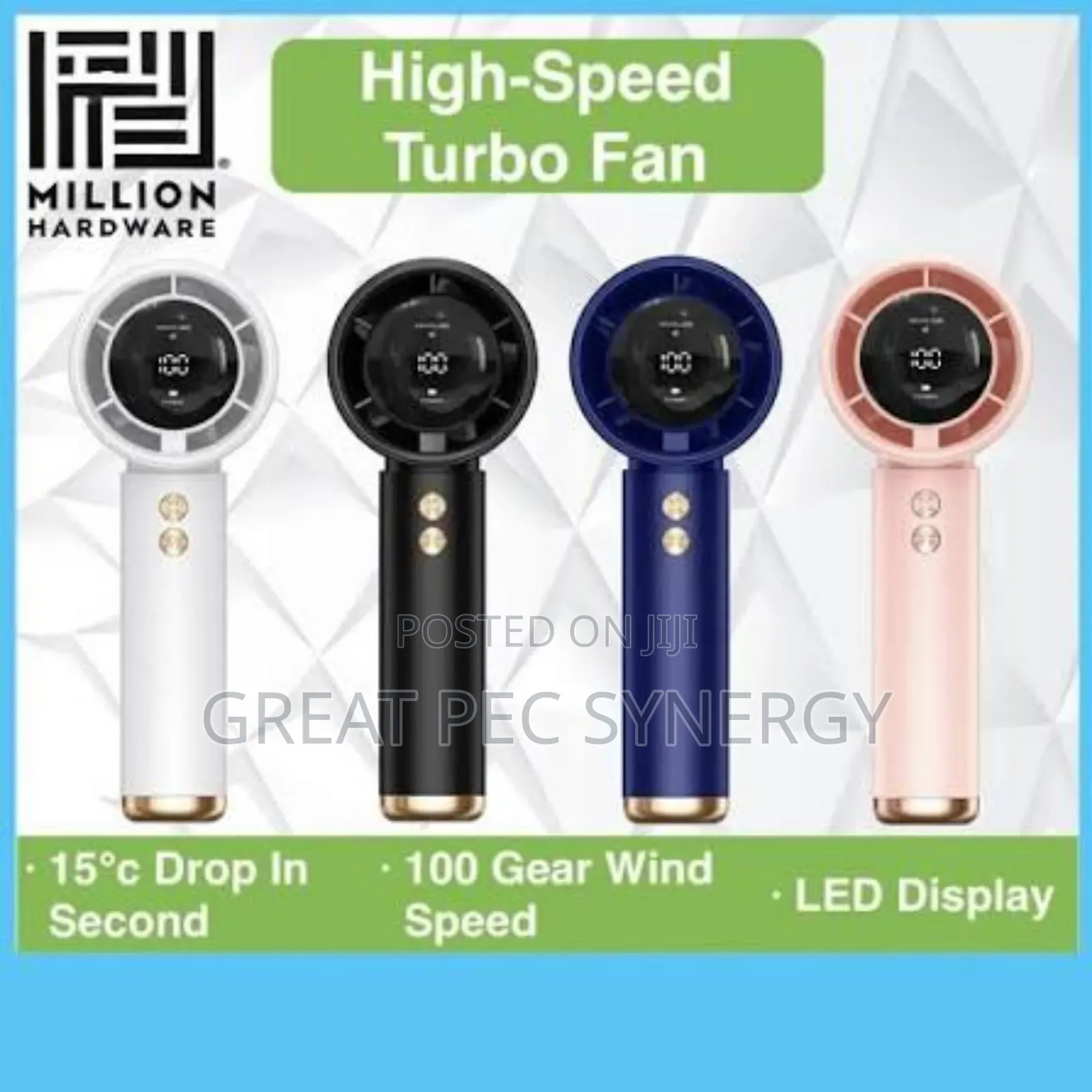 Digital Handled Small Fan(Led Display)