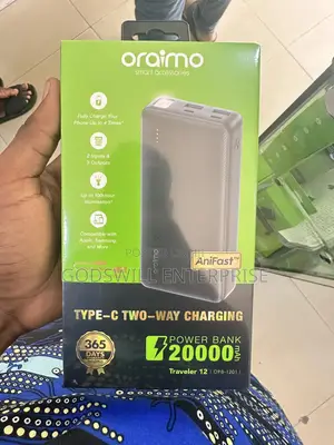 Oraimo Traveler 12 20000mah Power Bank – Fast, Reliable Long-Lasting