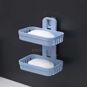 Double Soap Holder/Box -2 Layers Wall Mounted
