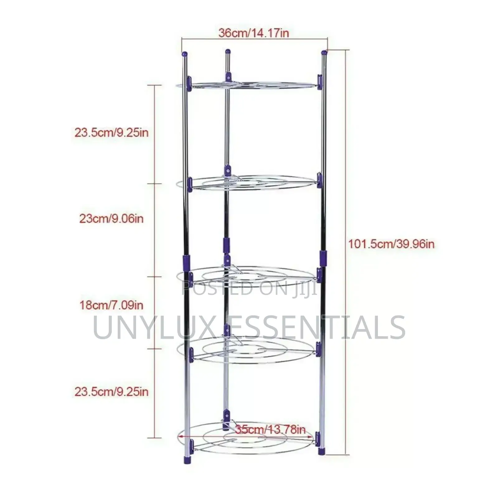 5-Tier Stainless Steel Pot and Pan Rack