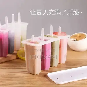 4 Slot Ice Cream Popsicle With Lid + 4 Extra Popsicle