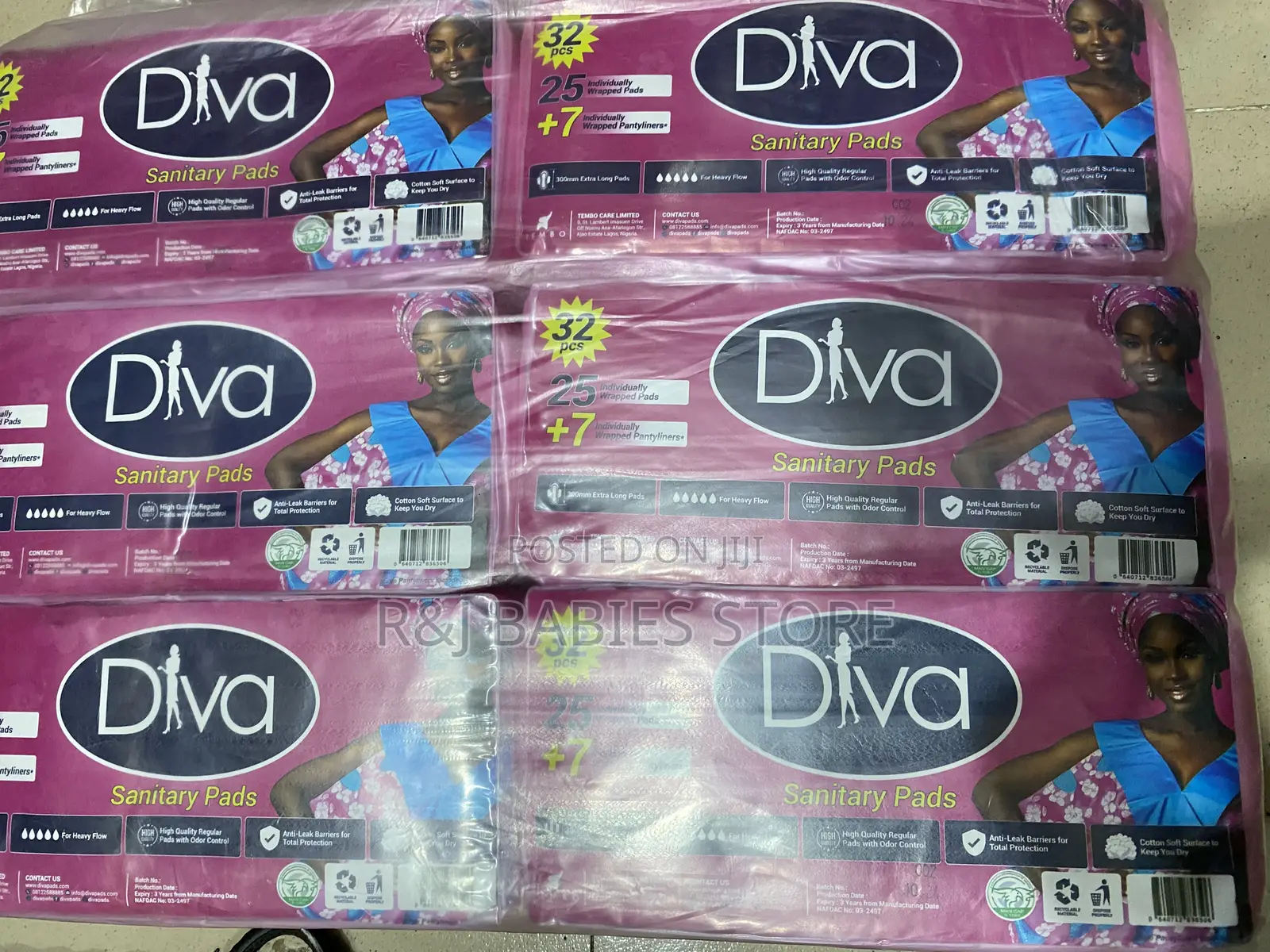 Diva Sanitary Pads Value Pack – 32pcs (25 Pads + 7 Pantyliners)