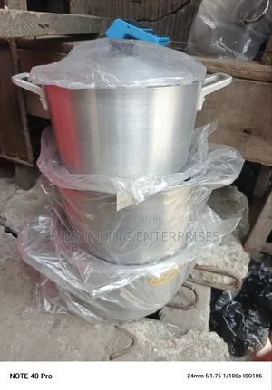 Big Size 3 PCS Stock Alluminium Cooking Pots Set