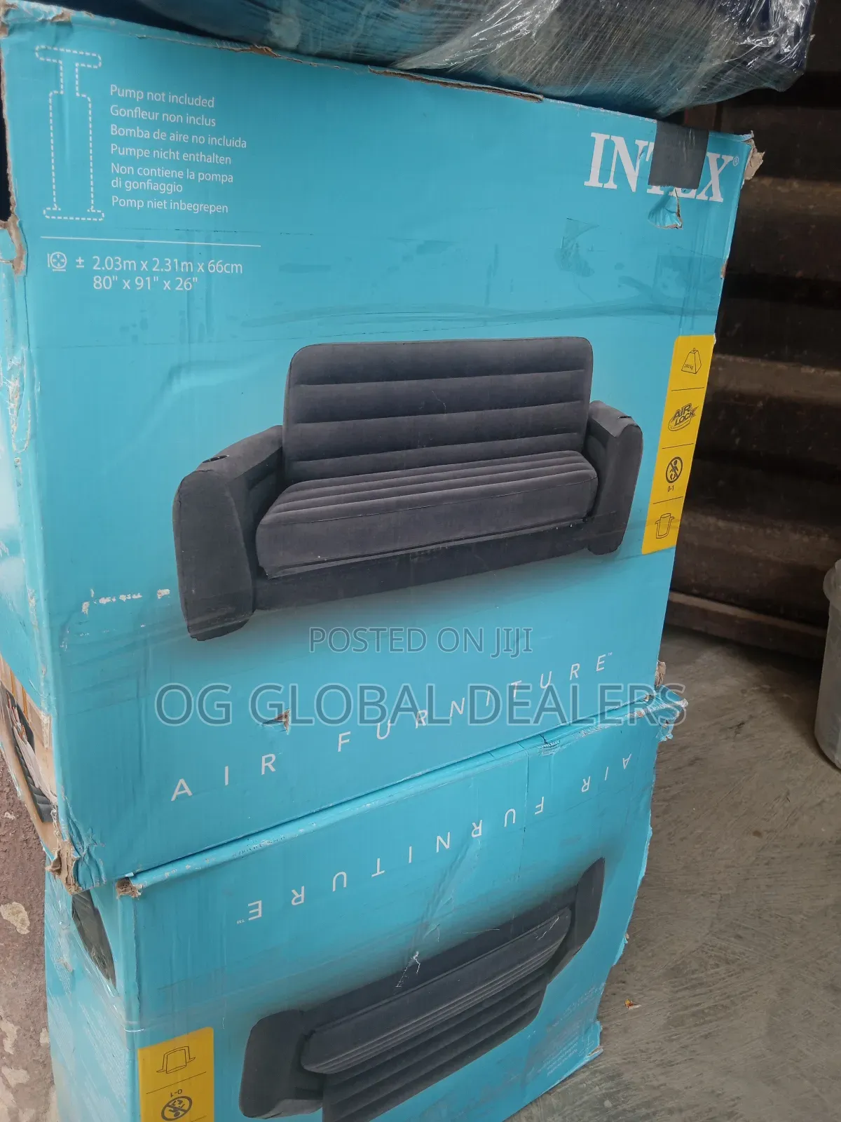Intex Pull-Out Inflatable Sofa Bed, Designed to Convert From a Sofa