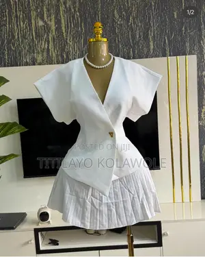 White Wrap-Style v-Neck Top