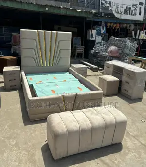 Complete Set of Upholstery 6 by 6 HDF Bedframe of Fitting Quality
