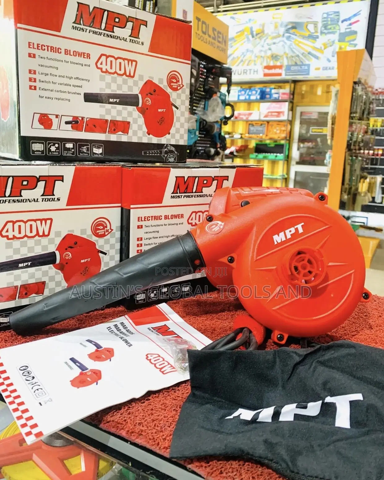Mpt Variable Speed Electric Blower And Vacuum. 600w