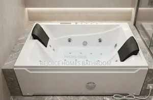 Luxury 2-Person Double Rectangular Whirlpool Jacuzzi With Hydrotherapy