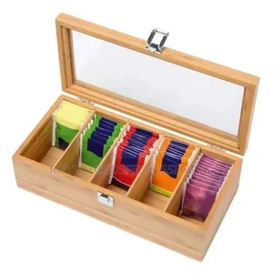Multipurpose Wooden Tea Bags And Coffee Storage Box