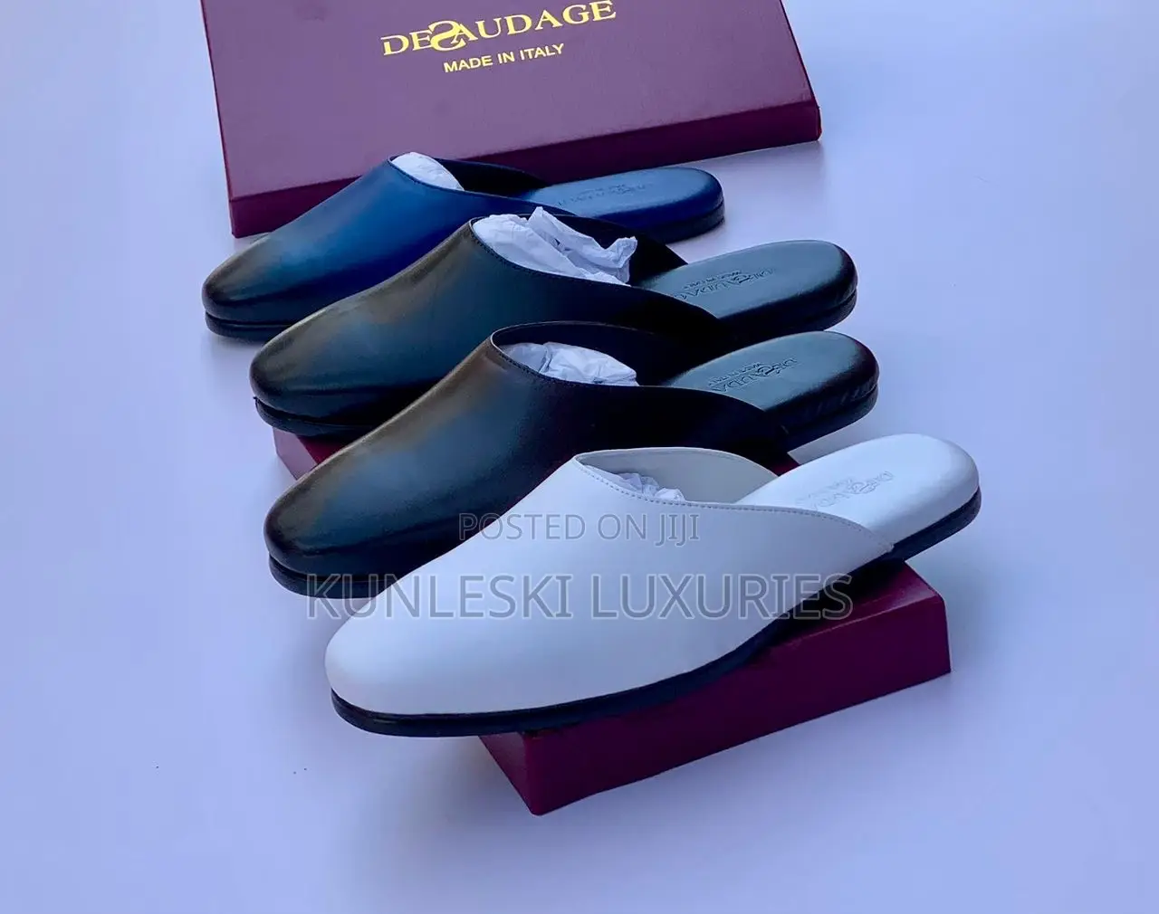 Original Desaudage Leather Mules for Men