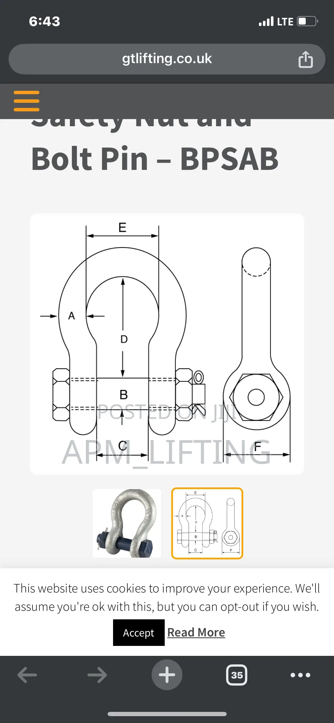 7/8” Elite Bolt and Nut Bow Shackles