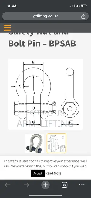 7/8” Elite Bolt and Nut Bow Shackles