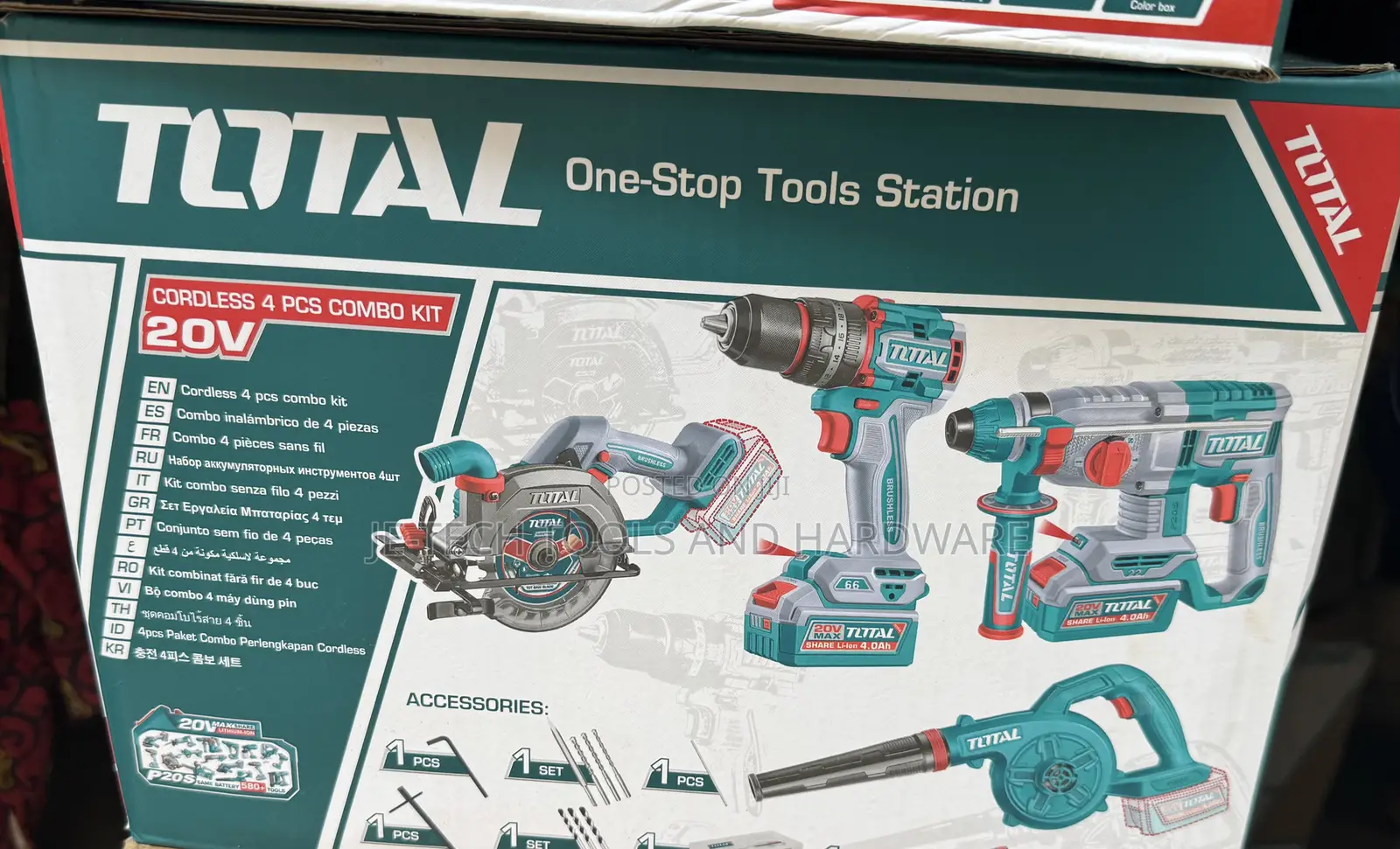 Total Industrial Cordless 4pcs Combo Kit (20v)
