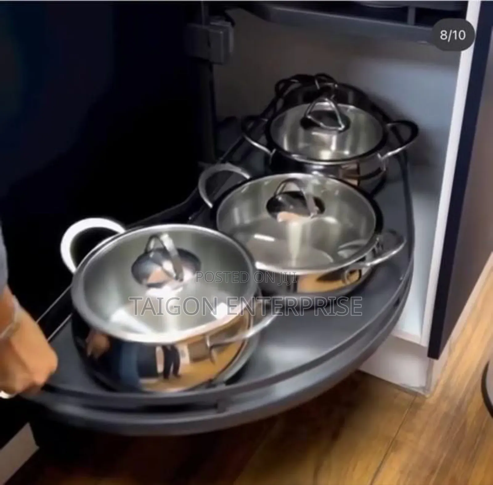 Built in Kitchen Cabinet Pot Rack