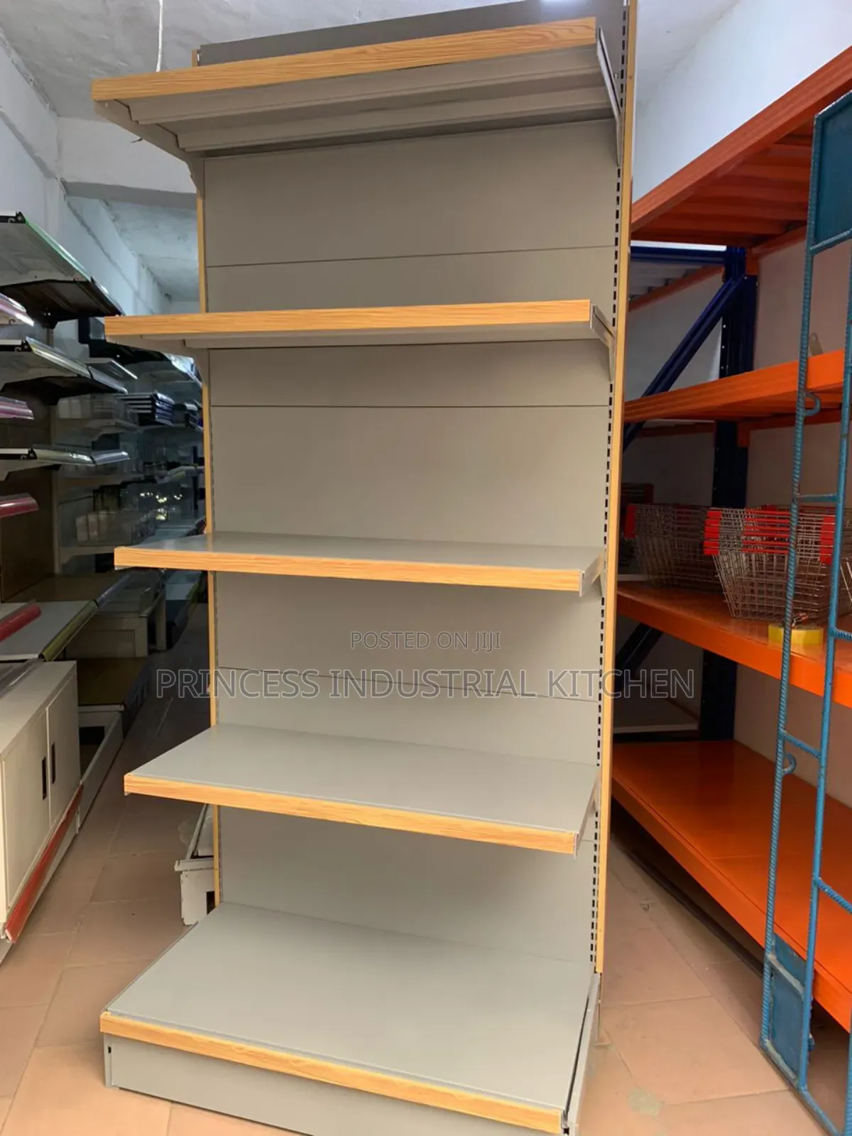 Super Market Yellow Shelves