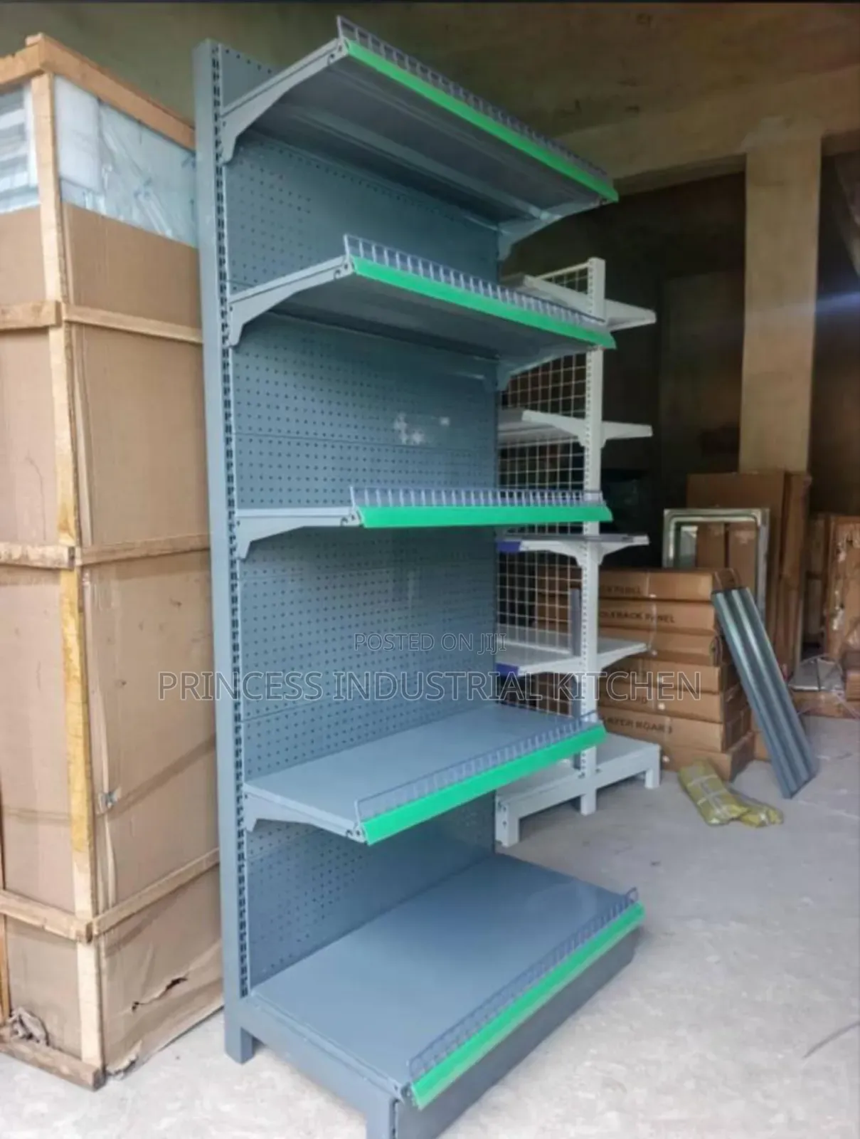 Super Market Yellow Shelves