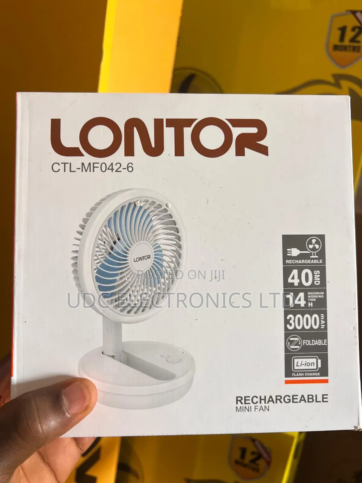 Original Lontor Rechargeable Table/Desktop Fan