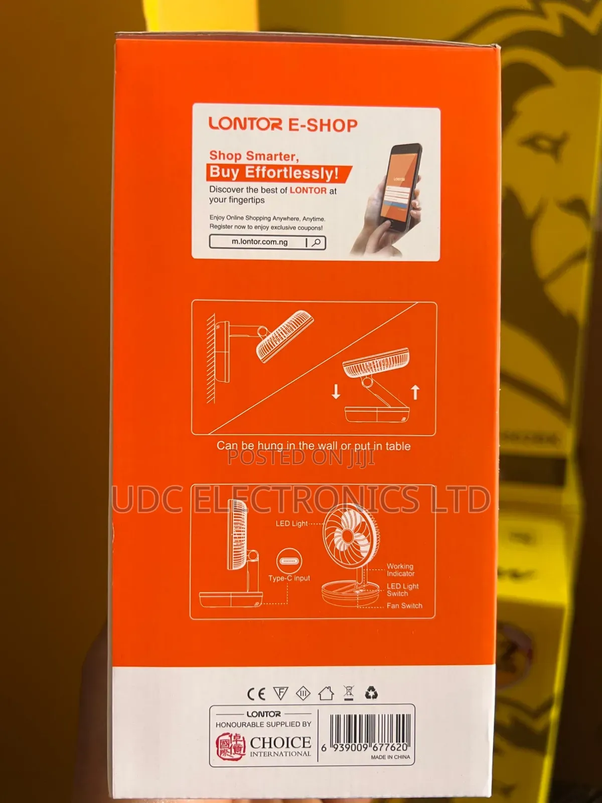 Original Lontor Rechargeable Table/Desktop Fan