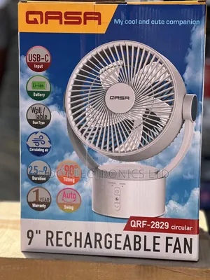 Qasa Rechargeable Table/Desktop Fan