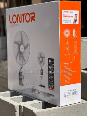 Stylish Lontor Rechargeable Water Mist Fan With Durable Battery