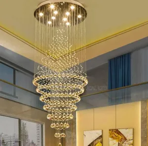 Aqua Spiral Crystal Chandelier – Modern Luxury Ceiling Light