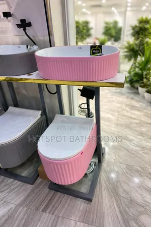 Premium Wall Hung Pink Wc
