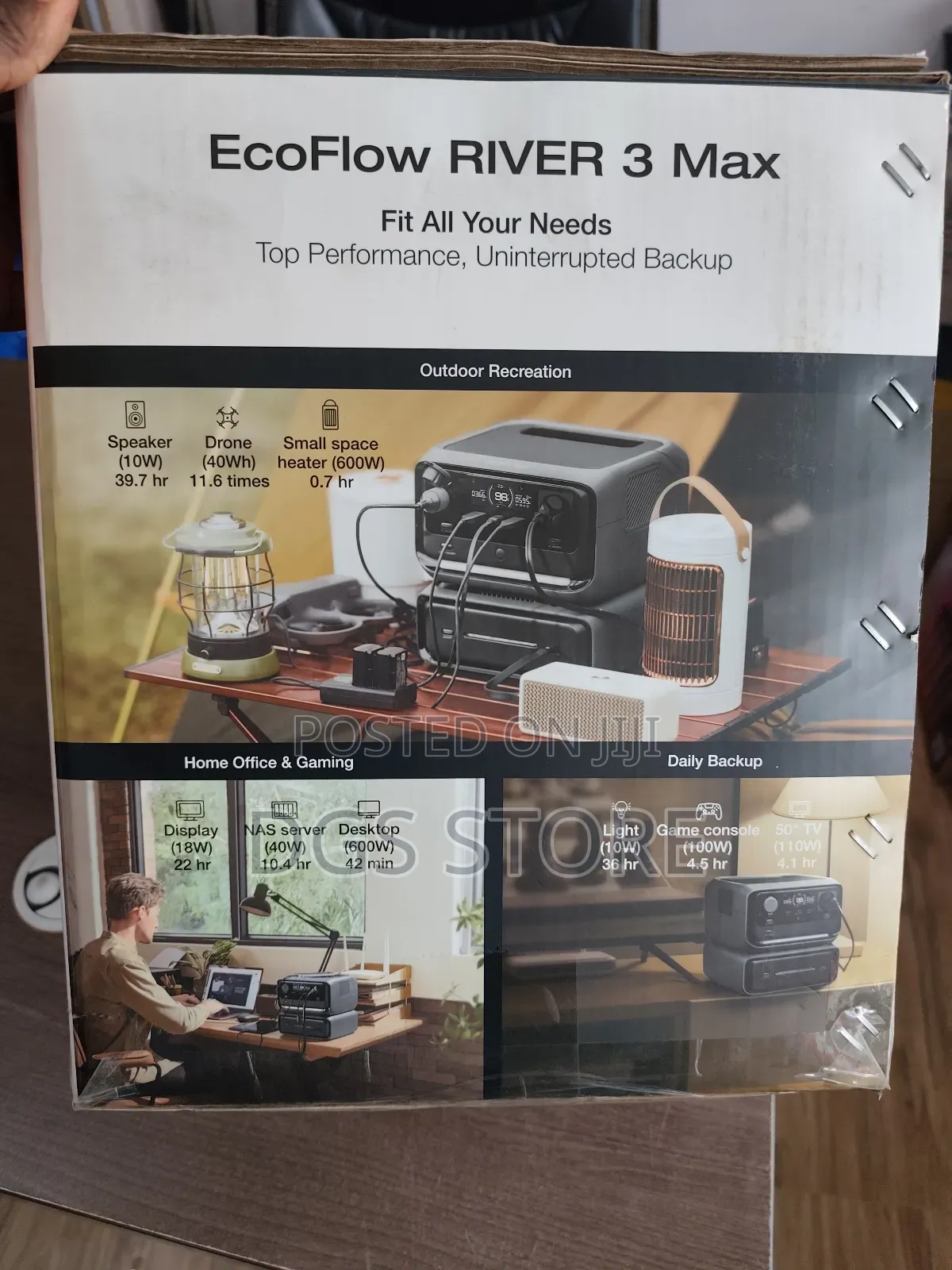 Ecoflow River 3 Max 600w 572wh Power Station