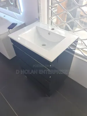 60x47cm Black Cabinet Basin