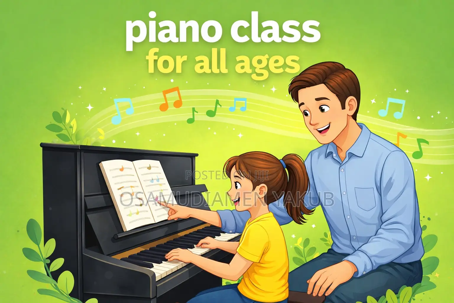 Piano, Saxophone, Violin, Guitar Class for All Ages