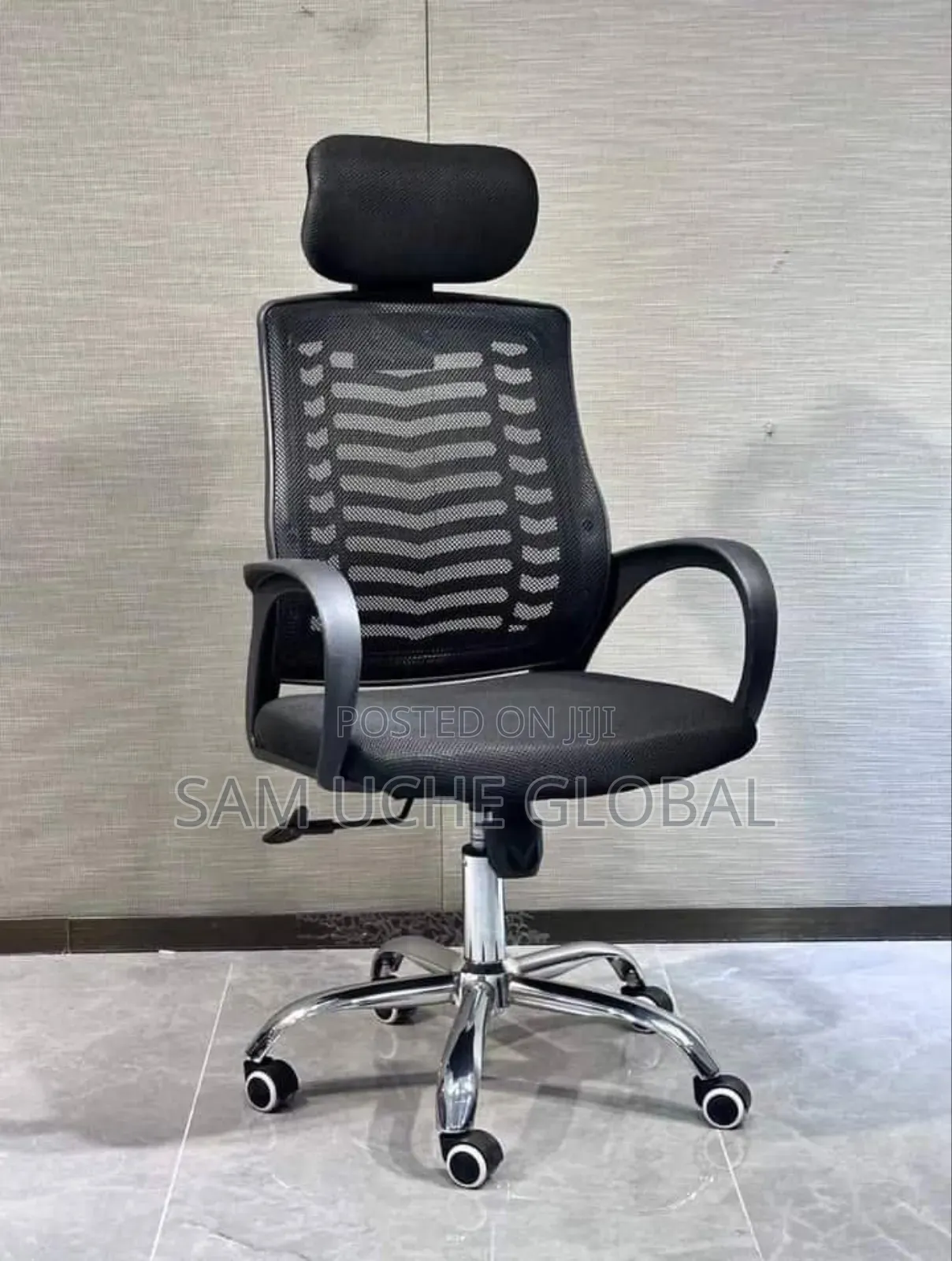 Office Chair Net Back With Headrest