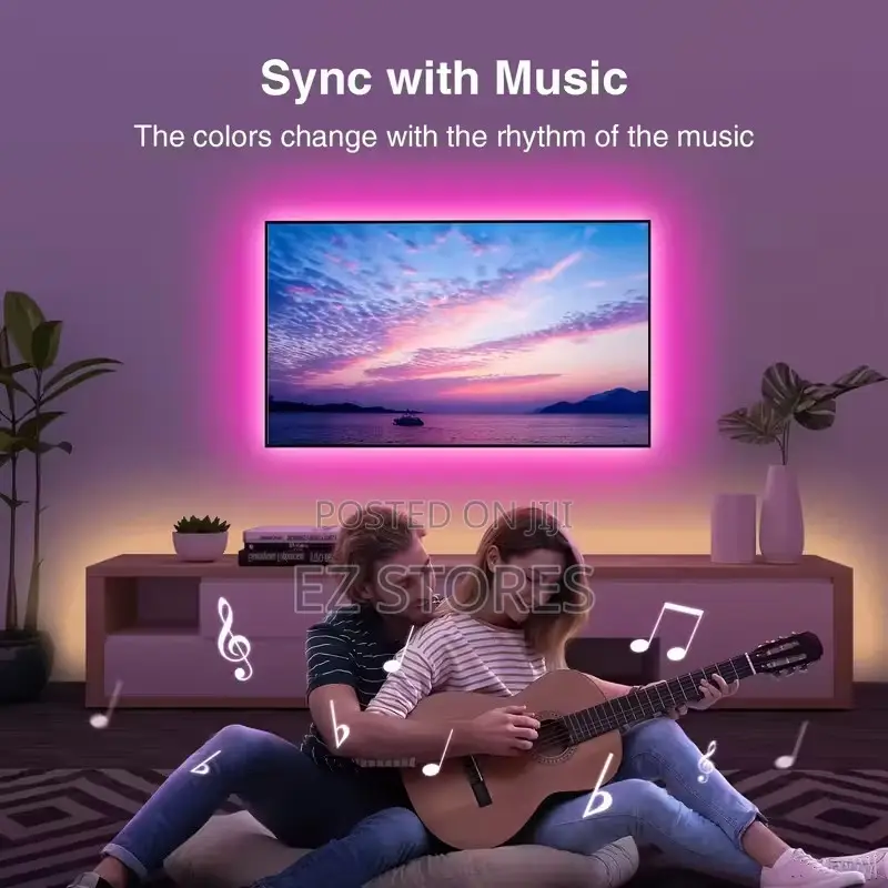 RGB Led Strip Lights | Music Sync Remote Control for Bedroom Party