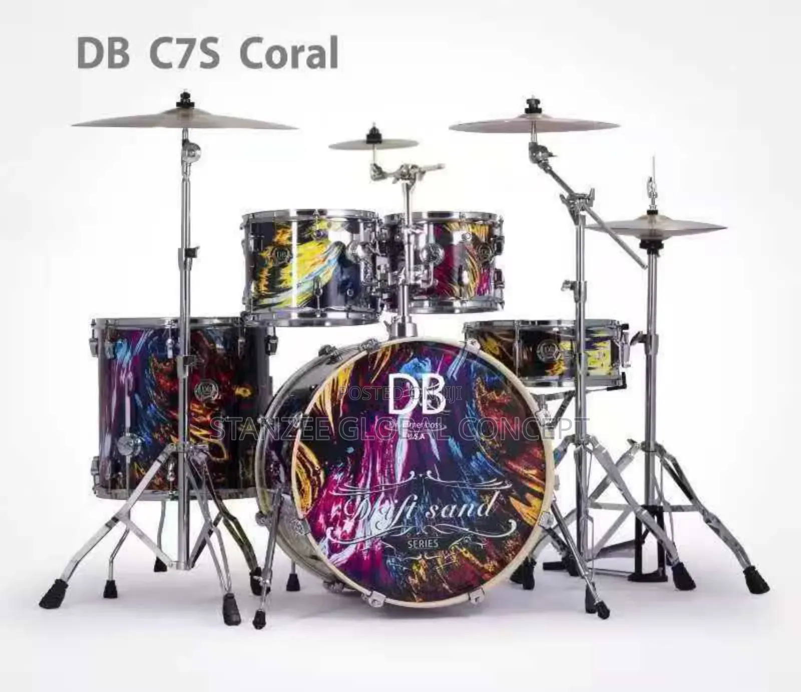 Professional Drummer Boss C7s Quality 5 Sets Drum