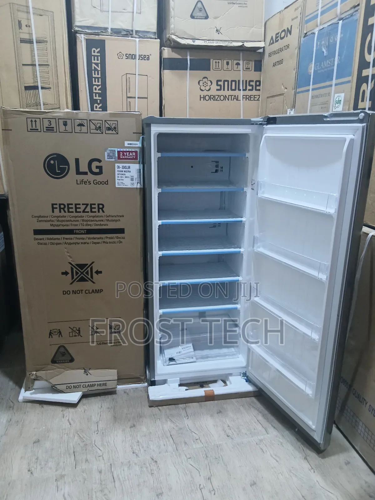 Lg Smart Inverter Gn-304 Upright Freezer Silver