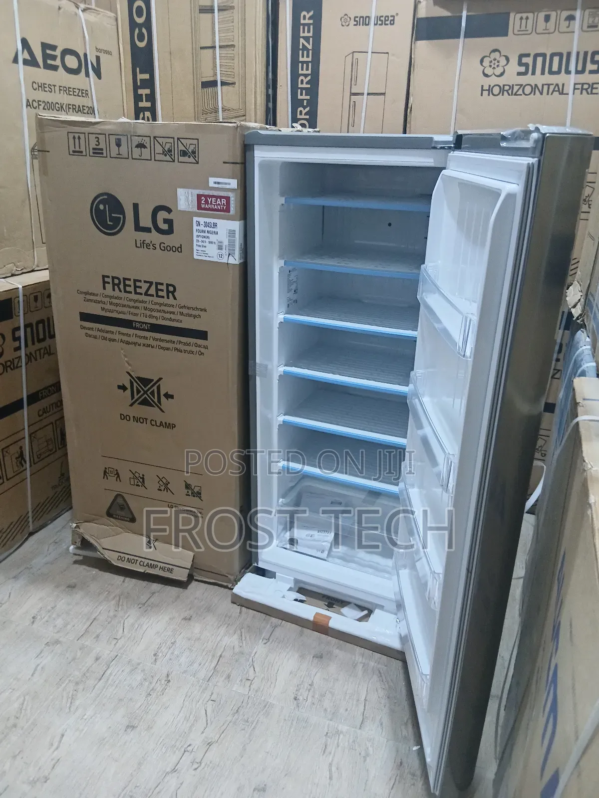 Lg Smart Inverter Gn-304 Upright Freezer Silver