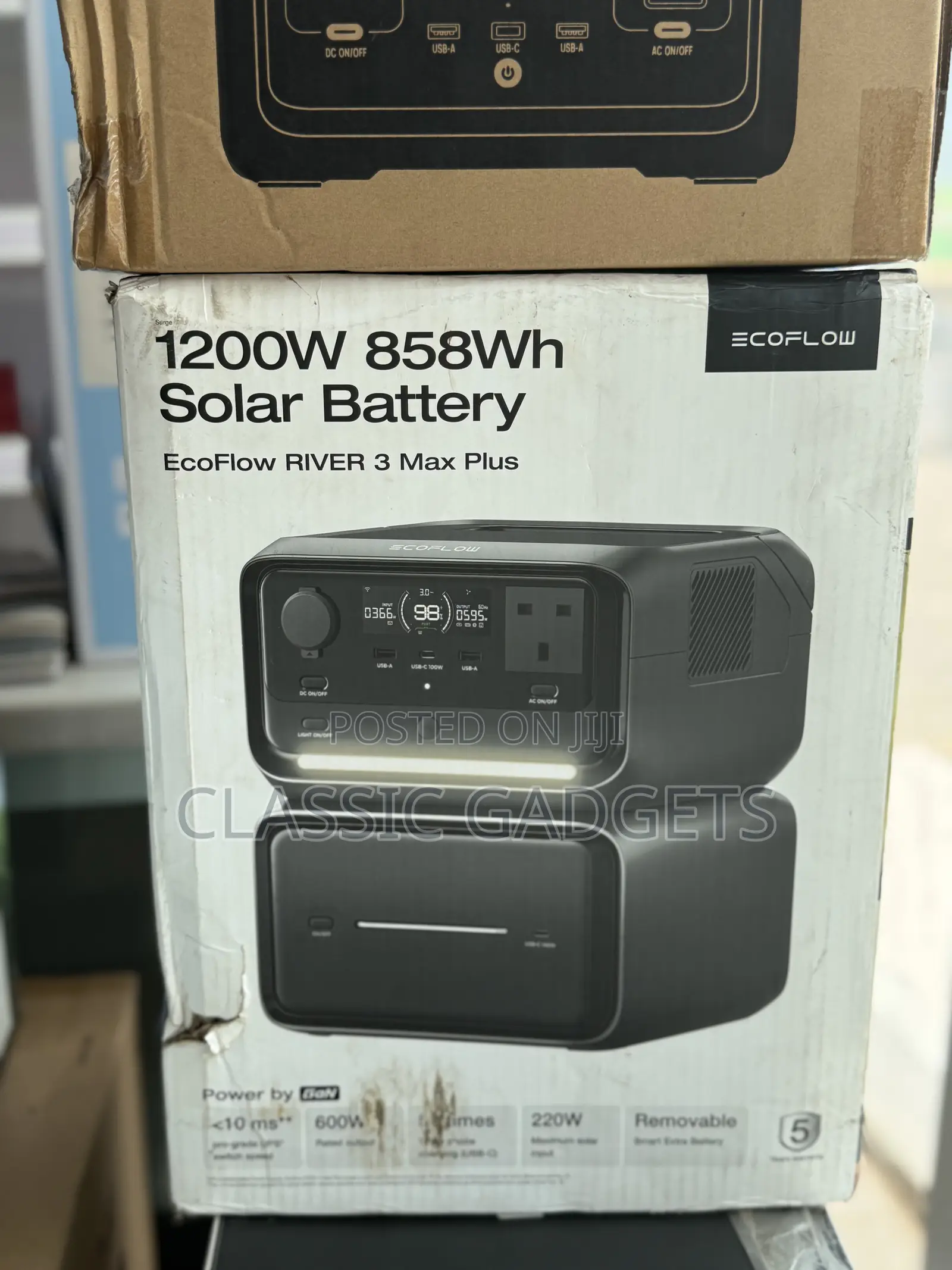 Ecoflow River 3 Max Plus Solar Generator /Power Station