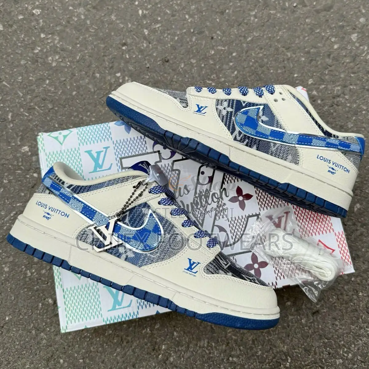 Nike Sb Dunk Low Featuring a Louis Vuitton Monogram