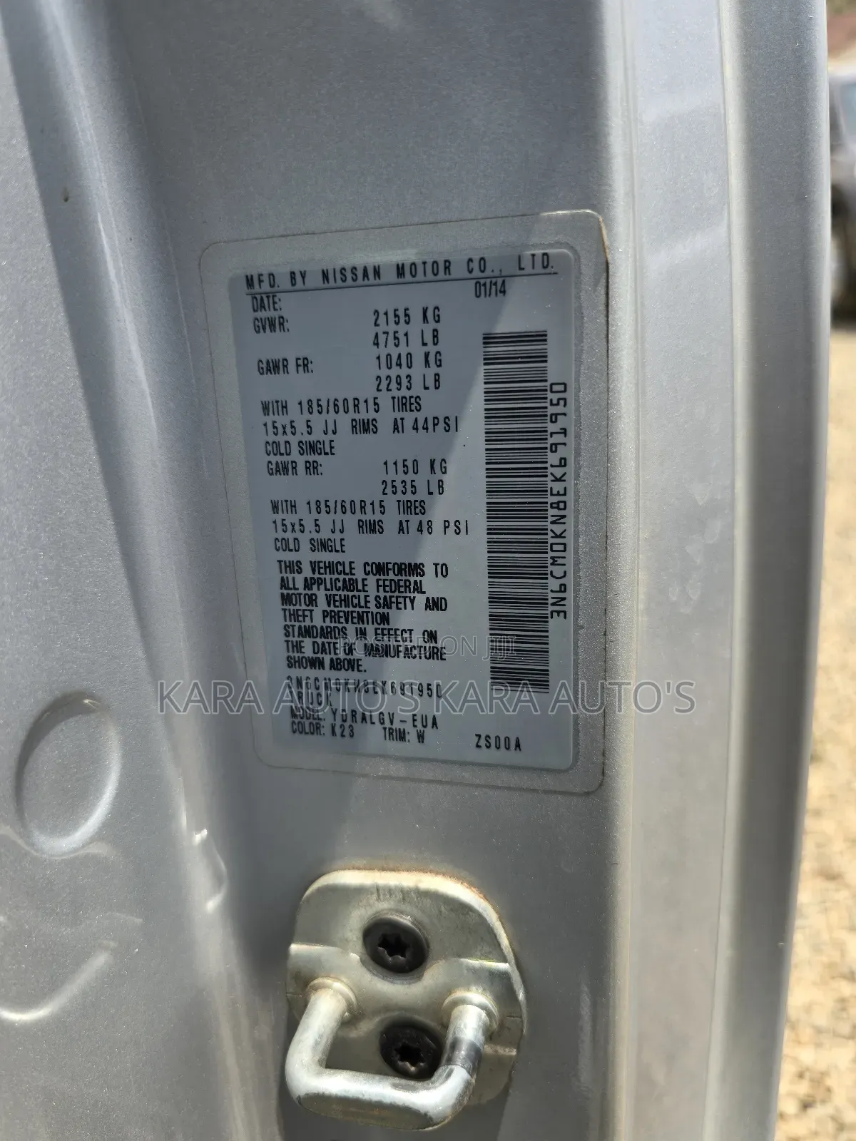 Nissan NV200 2014 Silver