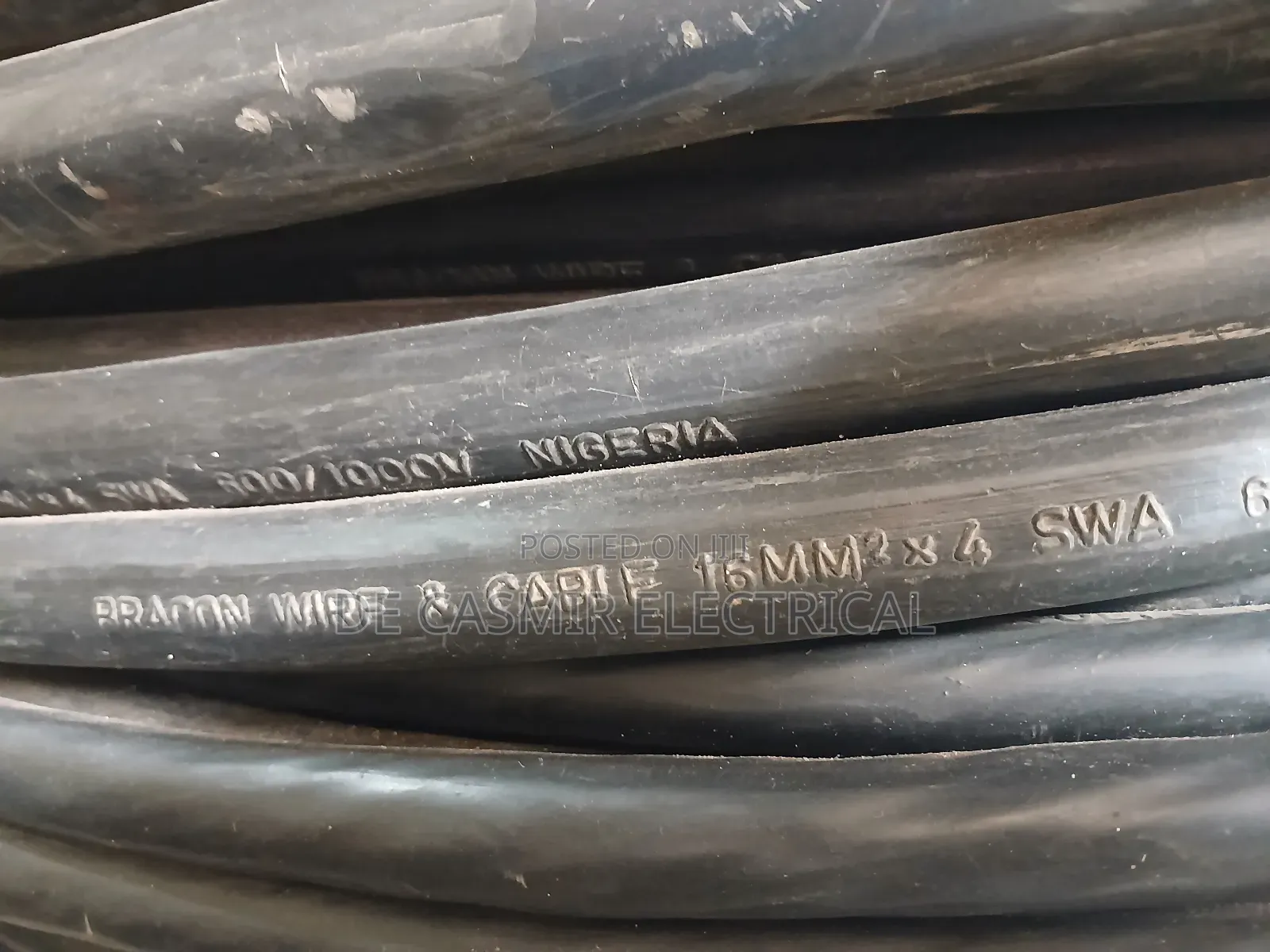 4x16mm2 Armoured Cable Braccon