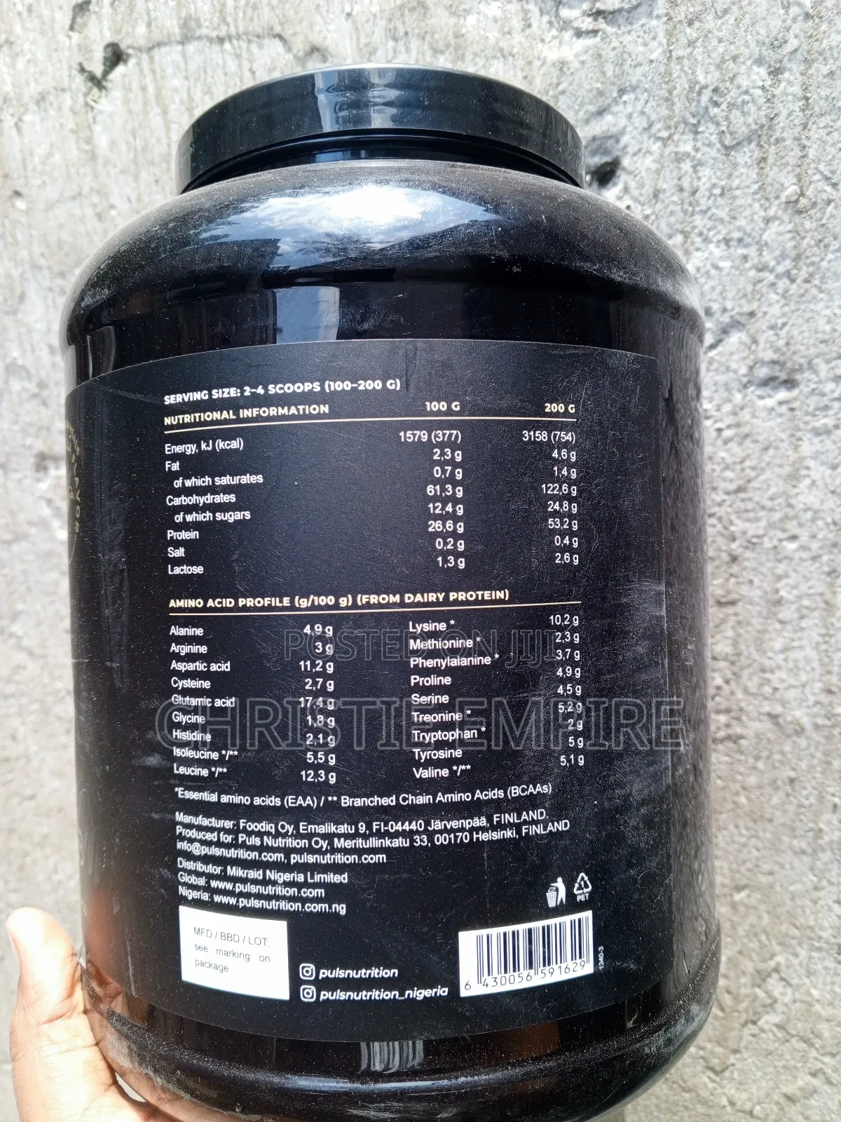 Pulse Nutrition Mass High Protein Muscle Gainer