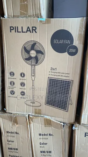 Pillar Solar Rechargeable Fan