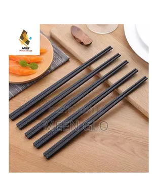 10 Pairs Durable Black Chinese Chopsticks